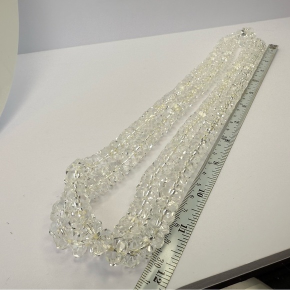 Art Deco Antique Crystal necklace (opera length) 24inches - Picture 8 of 10